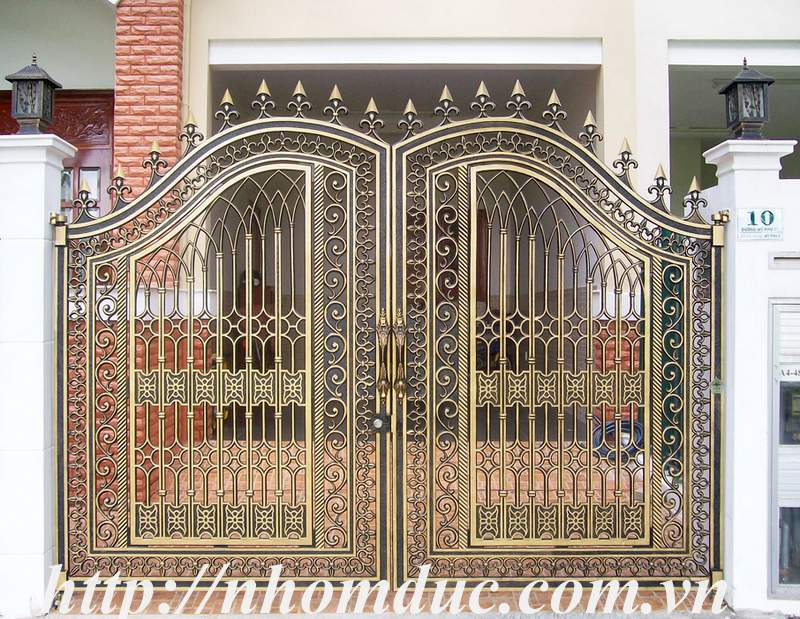 mẫu cổng nhôm đúc đẹp nhất tại Hà Nội