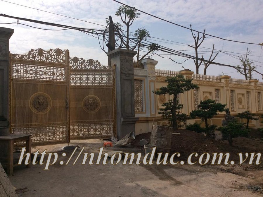 công cửa cổng đúc hợp kim nhôm tại Hà Nội