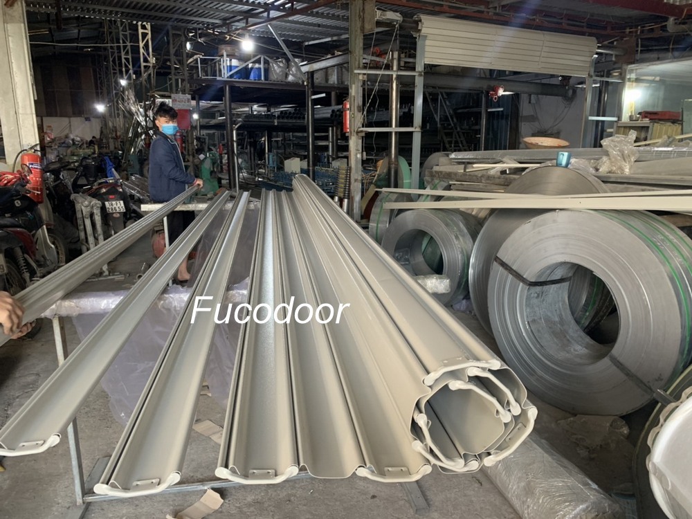 Cửa cuốn siêu trường sơn tĩnh điện, Cửa cuốn siêu trường inox, cửa cuốn siêu trường