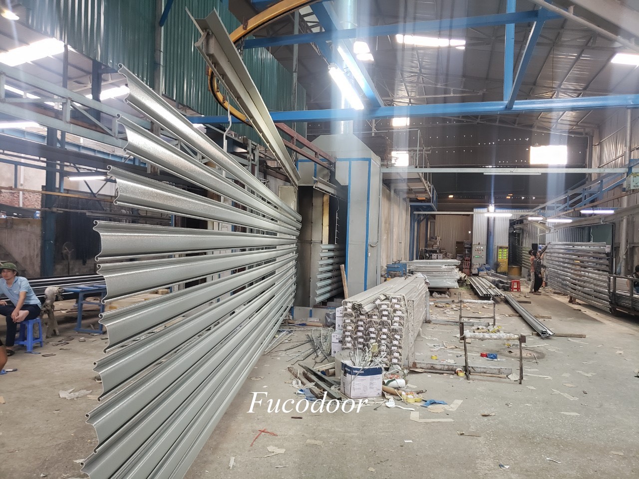  Cửa cuốn siêu trường, cửa cuốn nhà xưởng sơn tĩnh điện