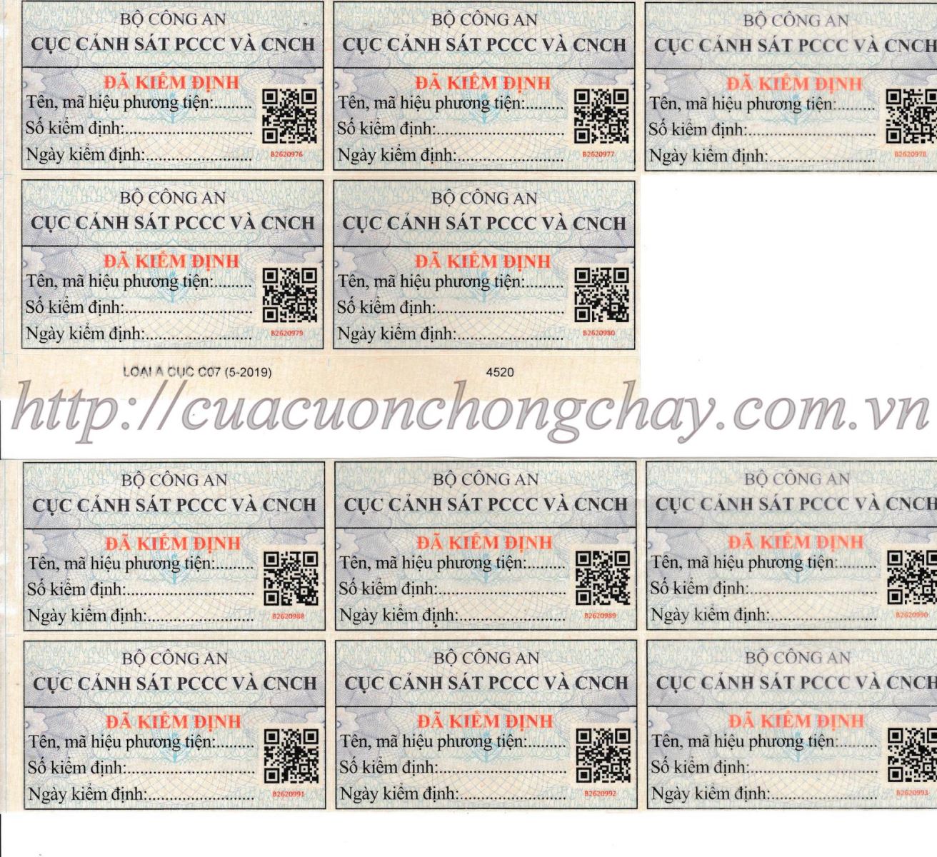 Chứng chỉ chống cháy