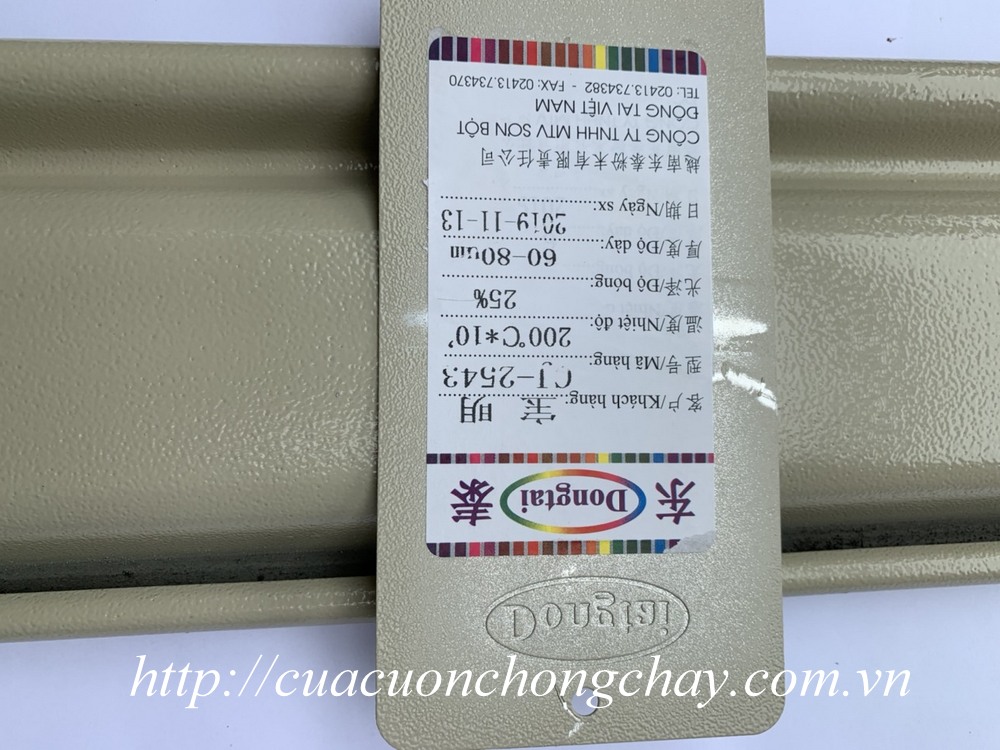 Cửa cuốn chống cháy đài loan, cửa cuốn chống cháy 1 lớp