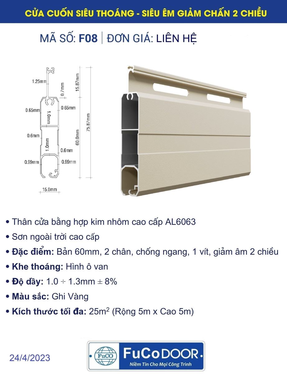 Cửa cuốn khe thoáng, cửa cuốn công nghệ Đức