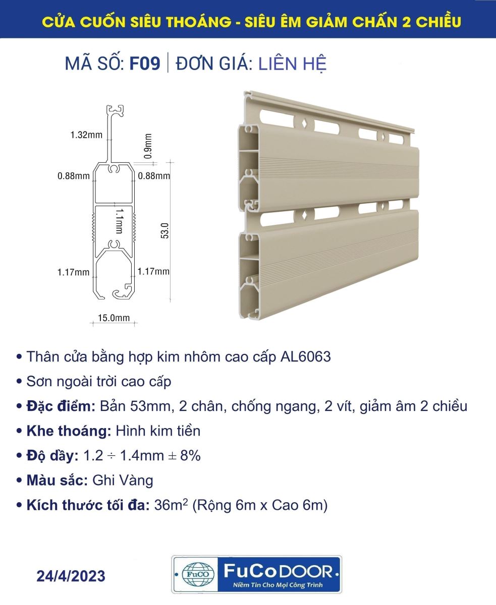 Cửa cuốn khe thoáng, cửa cuốn công nghệ Đức
