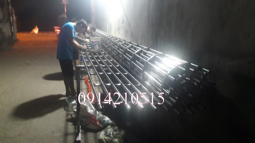 Cửa cuốn song ngang ống tròn 19 và phi 21, INOX 201 và INOX 304