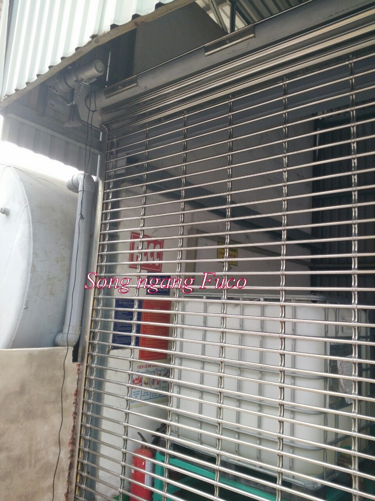 Cửa cuốn song ngang ống tròn 19 và phi 21, INOX 201 và INOX 304