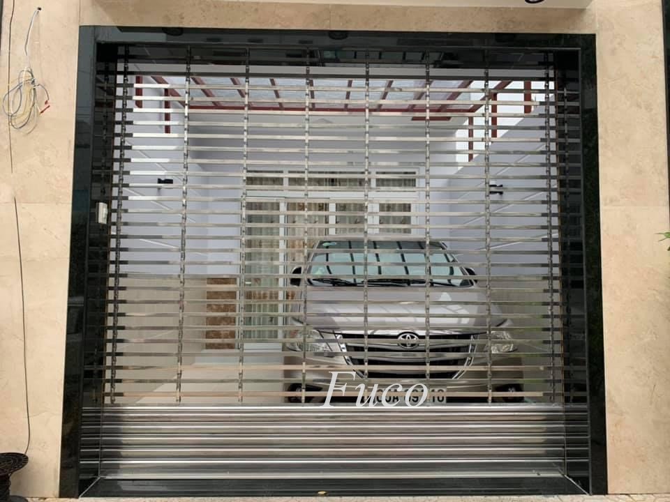 Cửa cuốn song ngang ống tròn 19 và phi 21, INOX 201 và INOX 304