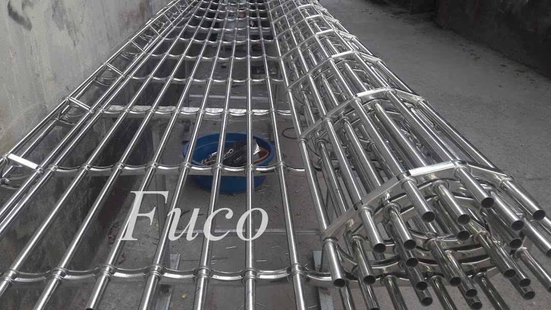 Cửa cuốn song ngang ống tròn 19 và phi 21, INOX 201 và INOX 304