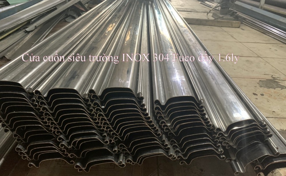 Cty Fuco chuyên sản xuất cửa cuốn siêu trường mạ màu, cửa cuốn thép sơn. Cửa cuốn siêu trường thép và inox Cửa cuốn inox dầy 1.5ly, thép 1.8.