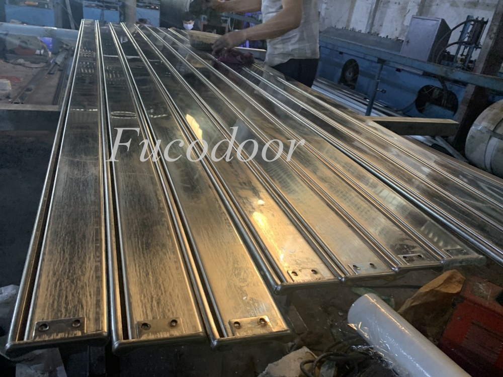 cửa cuốn siêu trường korea, inox