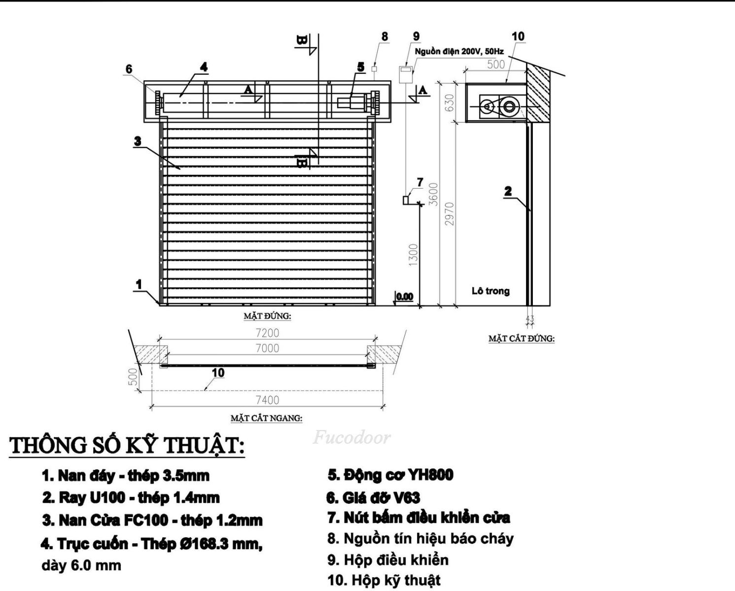 Báo giá cửa cuốn siêu trường