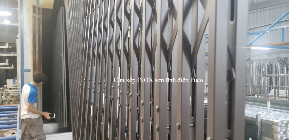 Cửa sắt xếp kéo sơn tĩnh điện