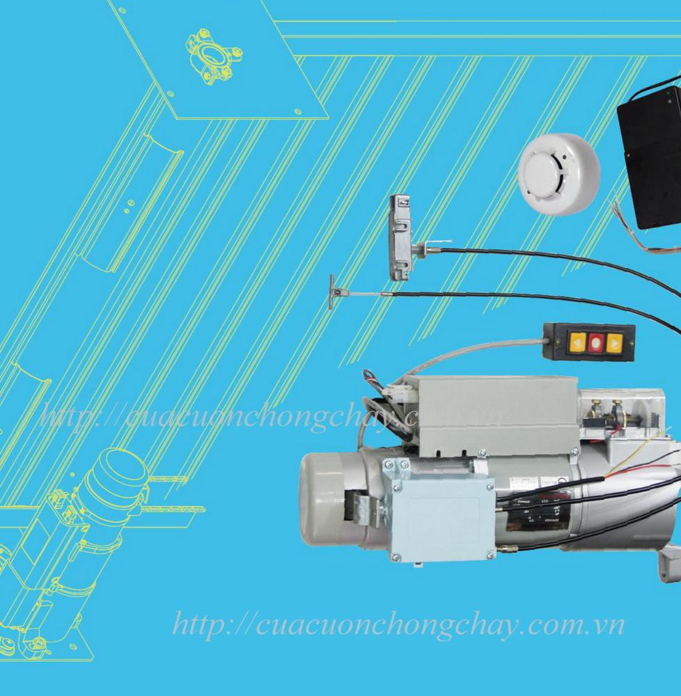 mô tơ cửa cuốn chống cháy