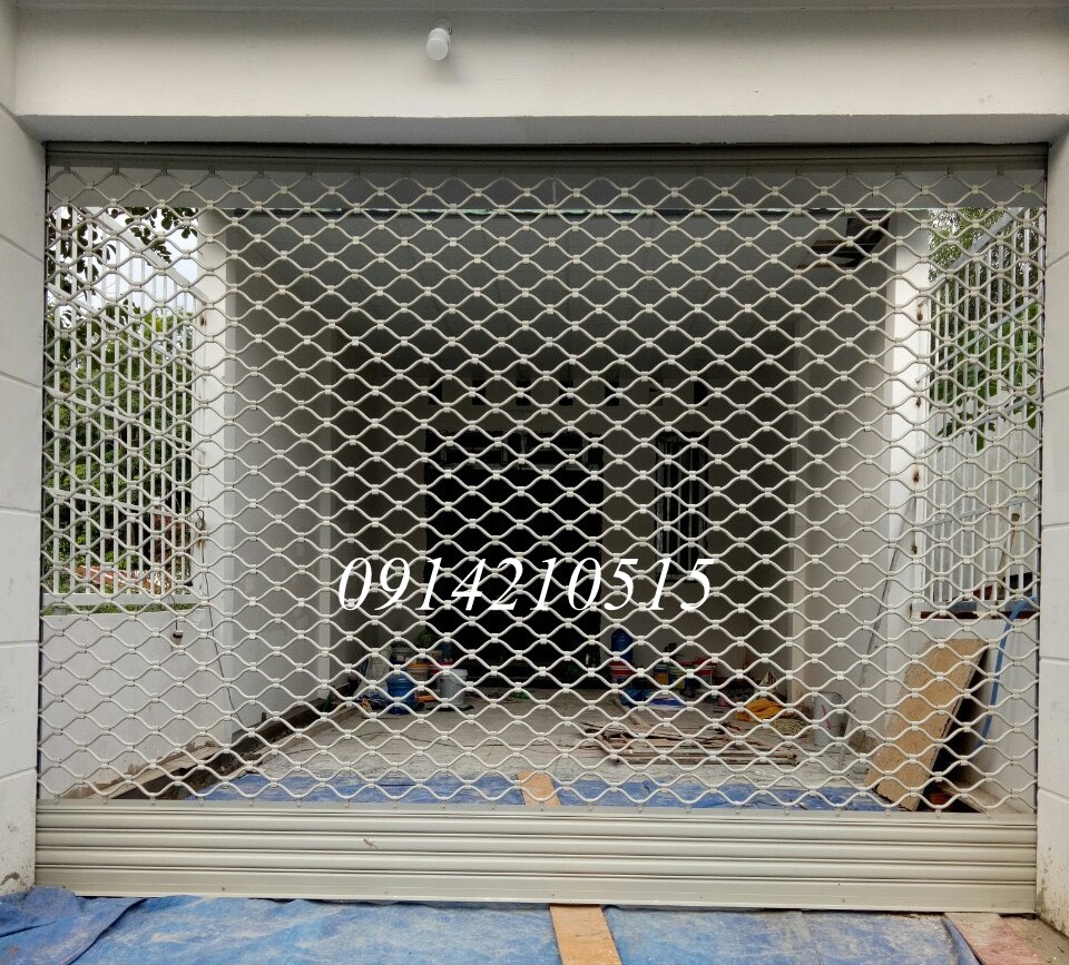 Cửa Cuốn Lưới Mắt Võng Sơn Tĩnh Điện, Báo Giá Cửa Cuốn Mắt Cáo, cửa cuốn mắt võng inox 304