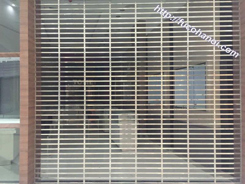 Cửa cuốn song ngang hộp 20x20 INOX 201
