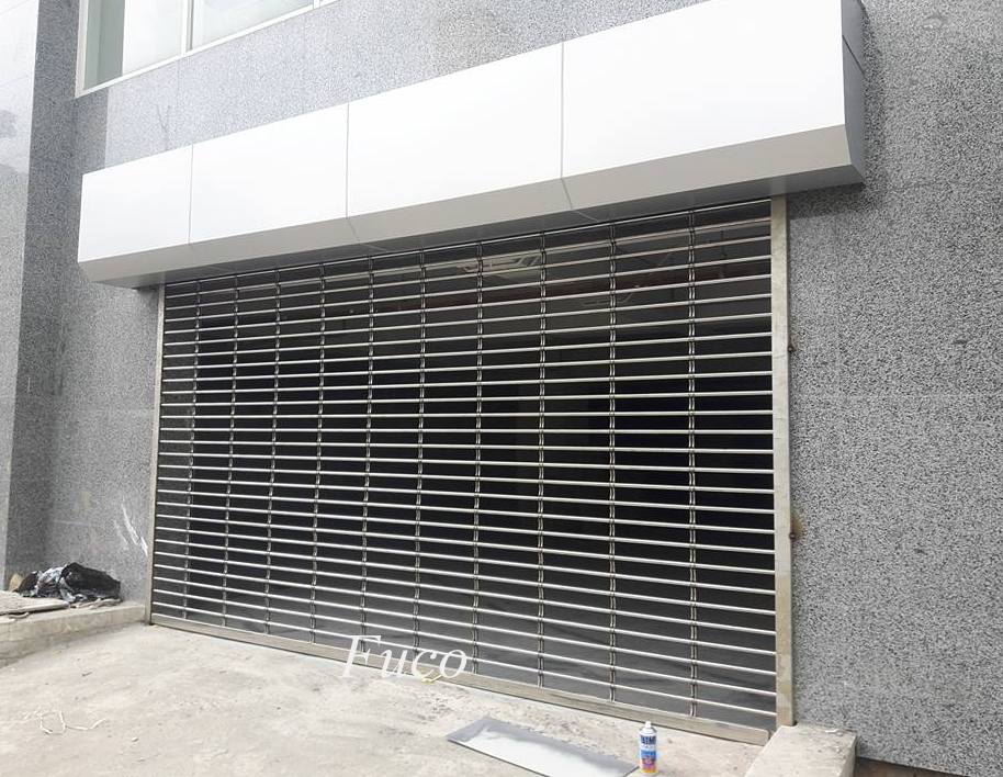 Cửa cuốn song ngang INOX ống tròn phi 19 INOX 201