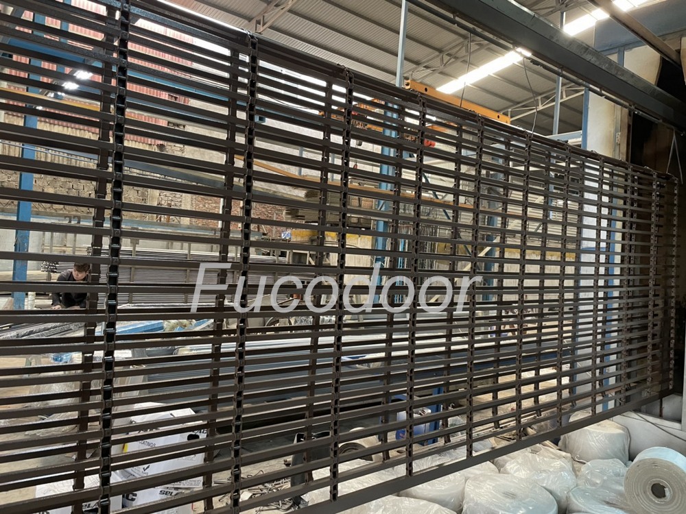 Horizontal parallel rolling door INOX 304, Price for horizontal parallel mesh rolling door, horizontal rolling door